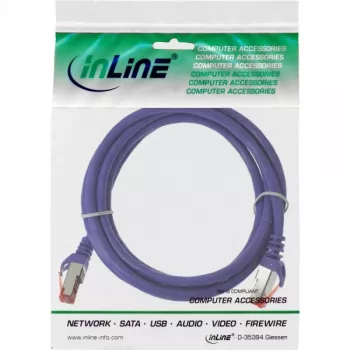 InLine Patch Kabelis S/FTP PiMF Cat.6 250MHz PVC varš violets 0.3m