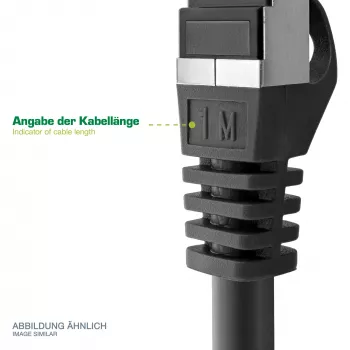 InLine Patch Kabelis S/FTP PiMF Cat.6 250MHz PVC varš melns 7.5m