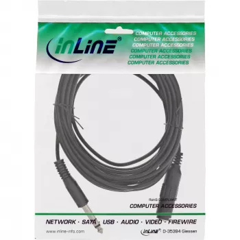 Jack pagarinājums 6.3mm stereo vīriešu/sieviešu 5m InLine 99935A