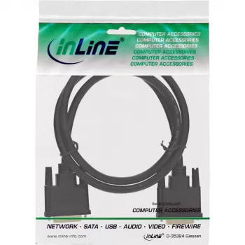 InLine DVI-D kabelis Premium 24+1 M/M Dual Link, apzeltīts, 2m