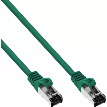 InLine Patch vads, S/FTP (PiMf), Cat.8.1, 2000MHz, bezhalogēns, zaļš, 1m