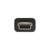 InLine USB 2.0 Mini kabelis, A tipa vīrišķais / mini-B vīrišķais (5pin), melns/zelta, 0.5m