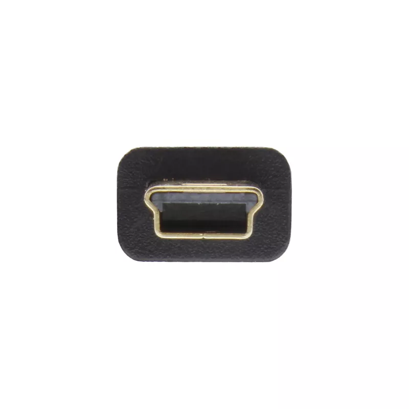 InLine USB 2.0 Mini kabelis, A tipa vīrišķais / mini-B vīrišķais (5pin), melns/zelta, 0.5m