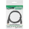 InLine USB 2.0 Mini kabelis, A tipa vīrišķais / mini-B vīrišķais (5pin), melns/zelta, 0.5m