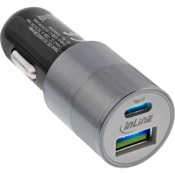 InLine USB auto lādētājs Quick Charge 3.0, melns