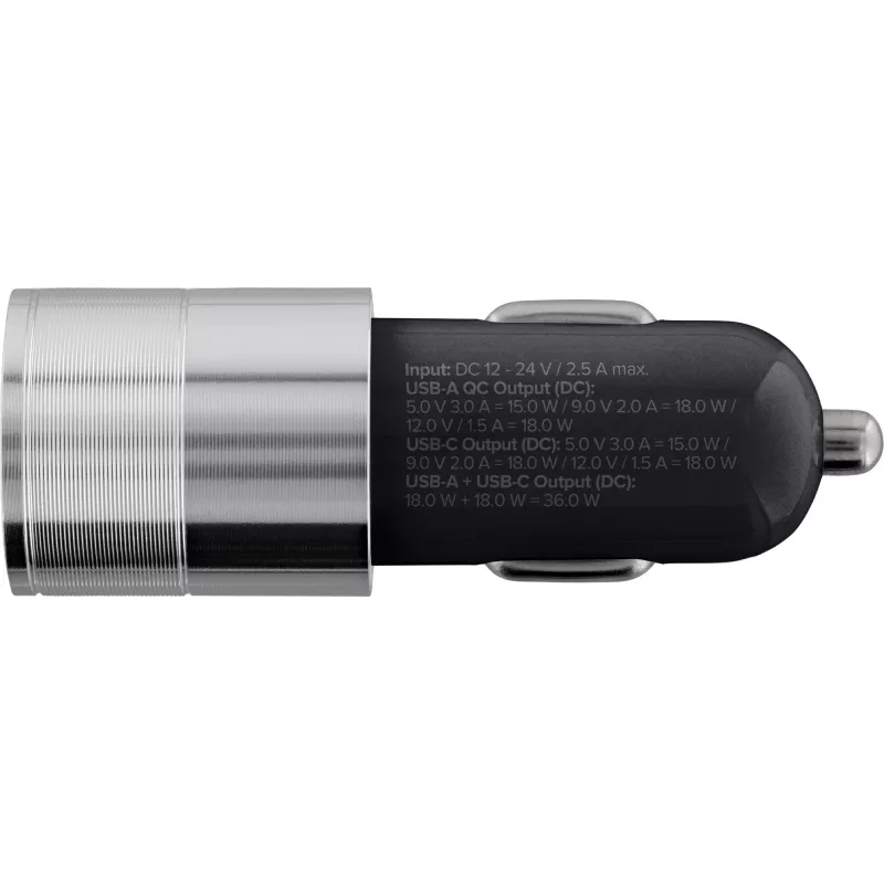 InLine USB auto lādētājs Quick Charge 3.0, melns
