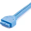 StarTech.com USB 3.0 A sieviešu slotu plate 2 porti, IDC, 0.5 m, zils/nerūsējošais tērauds