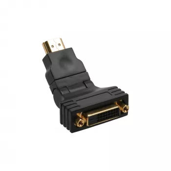 InLine HDMI uz DVI adapteris HDMI vīrietis / 24+1 sieviete 180° leņķī apzeltīts