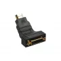 InLine HDMI uz DVI adapteris HDMI vīrietis / 24+1 sieviete 180° leņķī apzeltīts