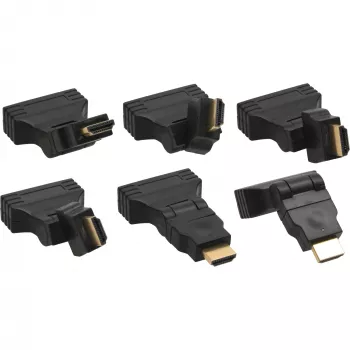 InLine HDMI uz DVI adapteris HDMI vīrietis / 24+1 sieviete 180° leņķī apzeltīts