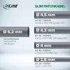 InLine Plānais līdzvads, Cat.6A, S/FTP, TPE (LSZH) elastīgs, PoE, melns, 3m