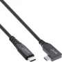 InLine USB4 kabelis, USB-C, viens leņķveida, PD 240W, 8K60Hz, TPE, melns, 2m