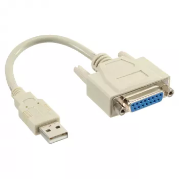 USB adaptera kabelis USB Type-A vīrietis uz DB15 sieviete InLine 33101