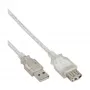 USB 2.0 pagarinātājkabelis Type A M/F InLine 34618 2m caurspīdīgs