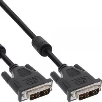 InLine DVI-I kabelis, 18+5 M/M, Single Link, 2 ferīta serdeņi, 2m