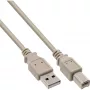 USB 2.0 kabelis A tipa tēviņš / B tipa tēviņš bēšs 2m InLine 34518H