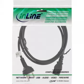 InLine strāvas kabelis Dānijas Type K spraudnis / 3-pin IEC C13, 1.8m