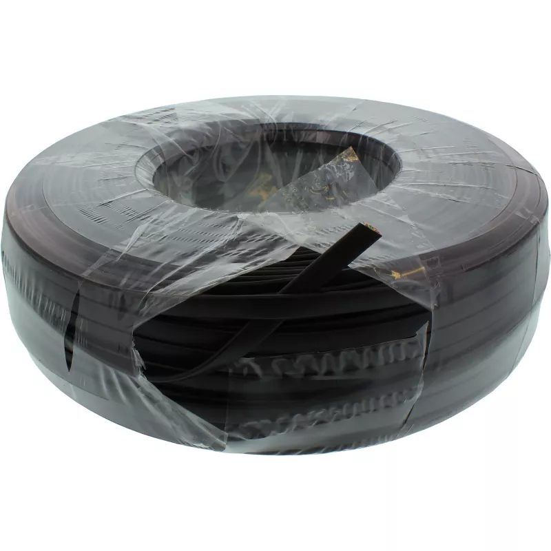 InLine Modular Cable 6 vadu lentes kabelis melns 100m riņķis