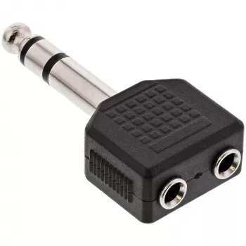 InLine Audio Adapteris 6.3mm stereo ligzda vīrieša / 2x 3.5mm stereo sievišķa