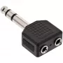 InLine Audio Adapteris 6.3mm stereo ligzda vīrieša / 2x 3.5mm stereo sievišķa