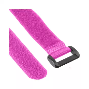 InLine® Cable Strips ar lipīgo lenti 20 x 200 mm, 10 gab., rozā