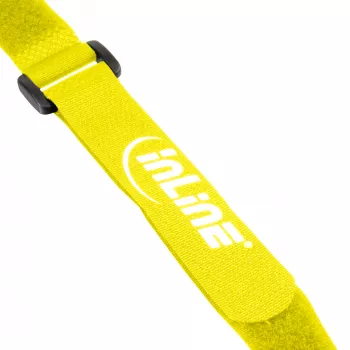 InLine Kabeļu siksniņas ar Velcro 20 x 200 mm 10 gab. dzeltenas