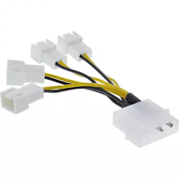 Strāvas adaptera kabelis Molex InLine 33341A 0.05m 4x ventilatora savienotājs