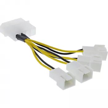 Strāvas adaptera kabelis Molex InLine 33341A 0.05m 4x ventilatora savienotājs