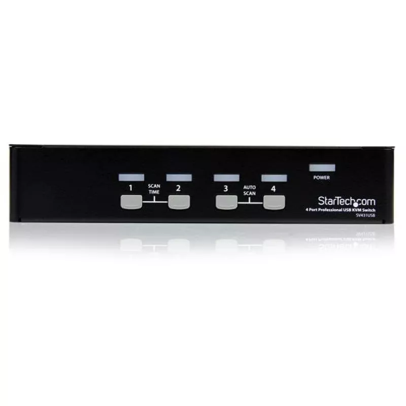 StarTech.com 4 Portu Profesionāls VGA USB KVM Slēdzis ar Hubu