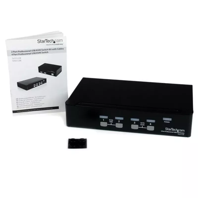StarTech.com 4 Portu Profesionāls VGA USB KVM Slēdzis ar Hubu