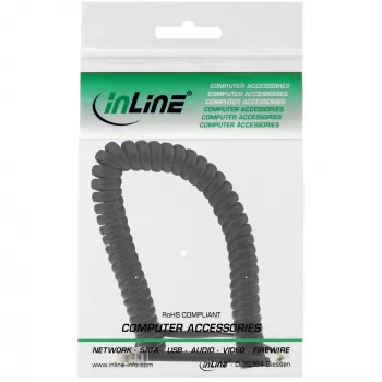 Telefona spoles vads InLine RJ10 4P4C 18893 2m melns