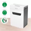 Papīra smalcinātājs LEITZ IQ Protect Premium 6M P5 — mikrošķiedru griezums, 18 L, skārienvadība, 351×204×355 mm