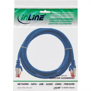 InLine Patch Kabelis S/FTP PiMF Cat.6 250MHz PVC CCA zils 3m
