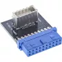 InLine USB 3.0 uz USB 3.1 priekšējā paneļa Key-B adapteris iekšējais daudzkrāsains