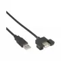 InLine 100 gab. USB 2.0 pagarinātājvads A vīrišķais uz A sievišķo slot kronšteinam 0,6 m