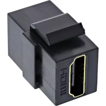 InLine HDMI Keystone Snap-In modulis, 4K/60Hz, HDMI AF/AF melns