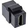 InLine HDMI Keystone Snap-In modulis, 4K/60Hz, HDMI AF/AF melns