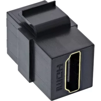 InLine HDMI Keystone Snap-In modulis, 4K/60Hz, HDMI AF/AF melns