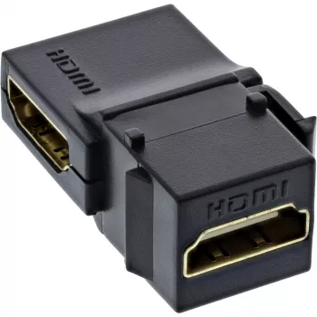 InLine HDMI Keystone Snap-In modulis, 4K/60Hz, HDMI AF/AF leņķveida melns