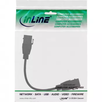 InLine USB 3.2 Gen1 2x keystone adaptera kabelis, 2x USB A keystone ligzda, 0.2m