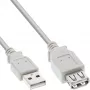 InLine USB 2.0 pagarinātājkabelis, A tipa tēviņš/mātīte, bēšs, 1,8 m, bez iepakojuma