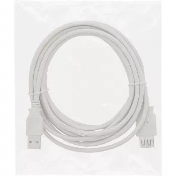 InLine USB 2.0 pagarinātājkabelis, A tipa tēviņš/mātīte, bēšs, 1,8 m, bez iepakojuma
