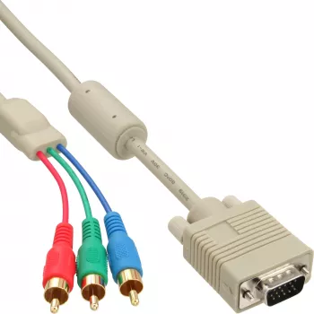 InLine VGA RGB kabelis VGA vīrietis / 3x RCA vīrietis 2m
