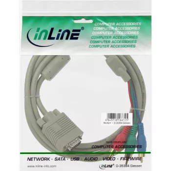 InLine VGA RGB kabelis VGA vīrietis / 3x RCA vīrietis 2m