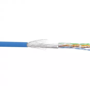 InLine Patch Kabelis SF/UTP Cat.5e AWG26 CCA PVC zils 100m