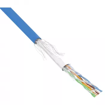 InLine Patch Kabelis SF/UTP Cat.5e AWG26 CCA PVC zils 100m