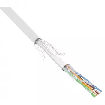 InLine Patch Cable SF/UTP Cat.5e AWG26 CCA PVC balts 100m