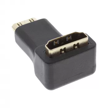HDMI adapteris A tipa sievišķais / C tipa vīrišķais leņķveida InLine 17690K