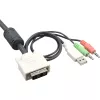 InLine KVM slēdzis 2 porti DVI-D USB ar audio