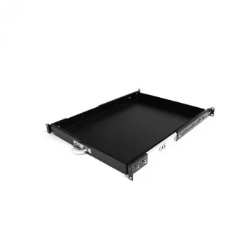 StarTech.com 1U bīdāmais servera plaukta atvilktnes plaukts, 55 mārciņas (25 kg), 55 cm dziļš, tērauda izvelkama atvilktne 19 collu AV un tīkla iekārtu statīviem
